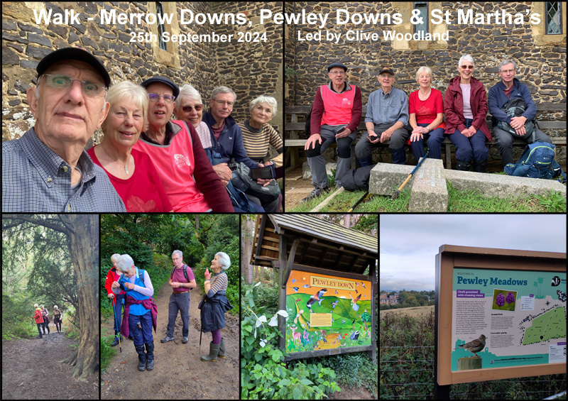 Walk - Merrow Downs, Pewley Down & St Martha's -  25th September 2024